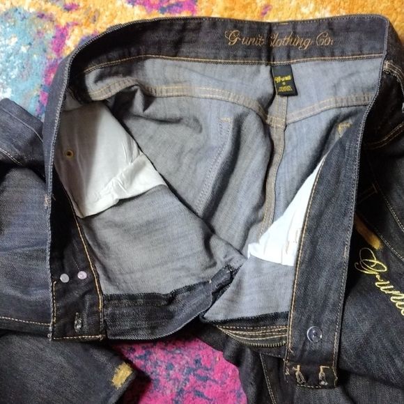 G-Unit Y2K Embroidered High Rise Flare Bottom Vintage Denim Jeans - Picture 15 of 15